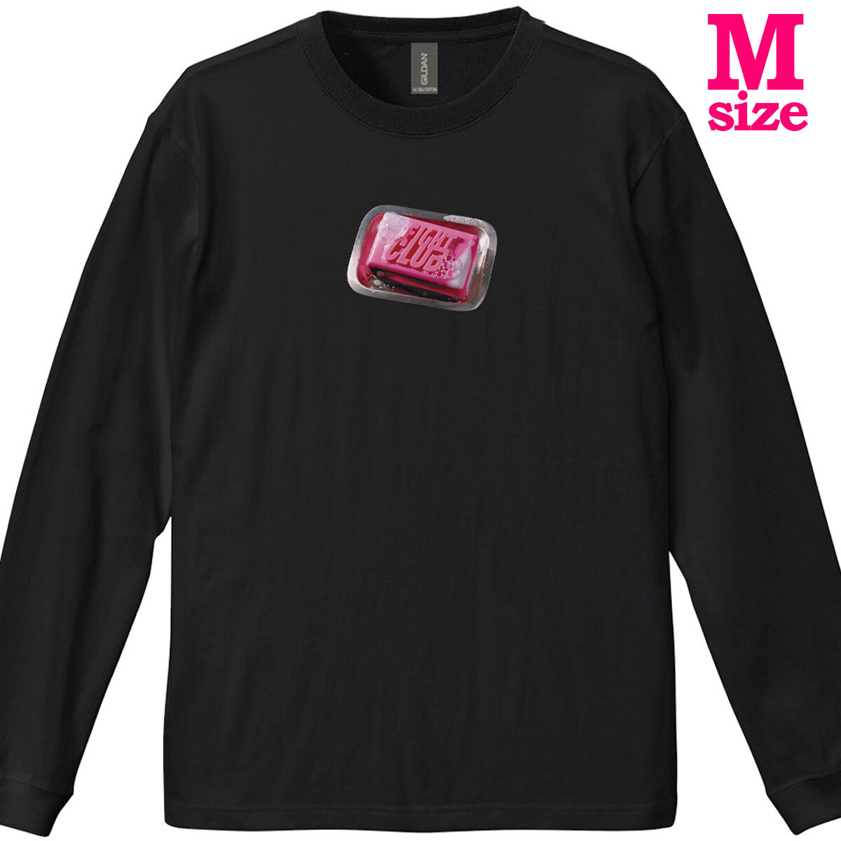 ファイト・クラブ Fight Club 柄 フォトプリント リブ付き 長袖 Tシャツ ロンT キレイめ カジュアル 6.0oz コットン100% ユニセックス M拍卖