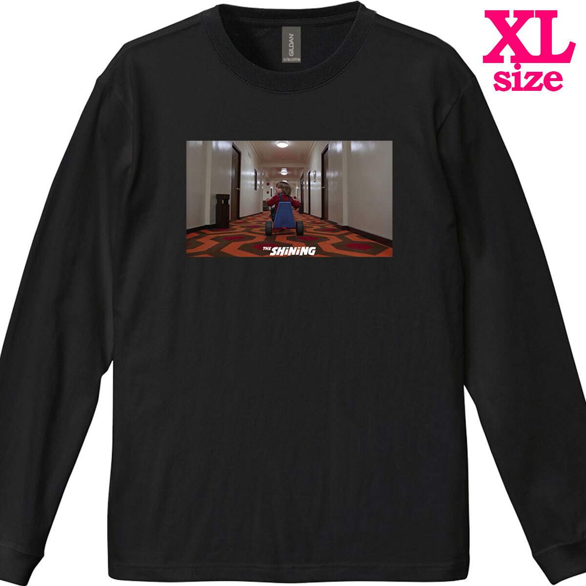 シャイニング THE SHINING 柄 フォトプリント リブ付き 長袖 Tシャツ ロンT カジュアル 6.0oz コットン100% ユニセックス XL拍卖
