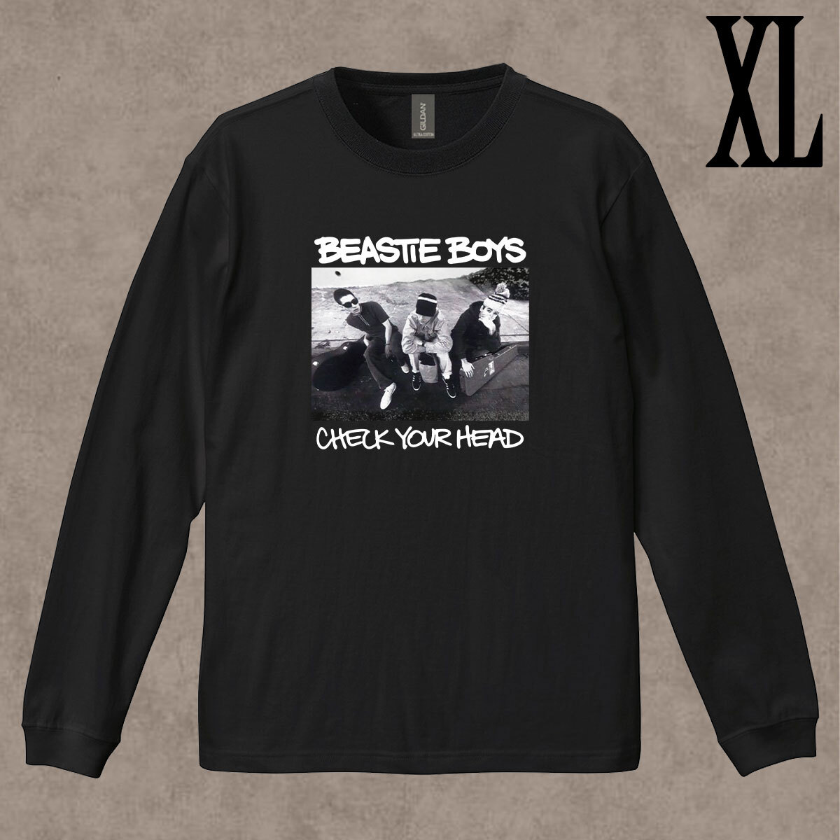 ビースティ ボーイズ Beastie Boys フォトプリント リブ付き 長袖 Tシャツ ロンT キレイめ カジュアル 6.0oz コットン100% ユニセックス XL拍卖