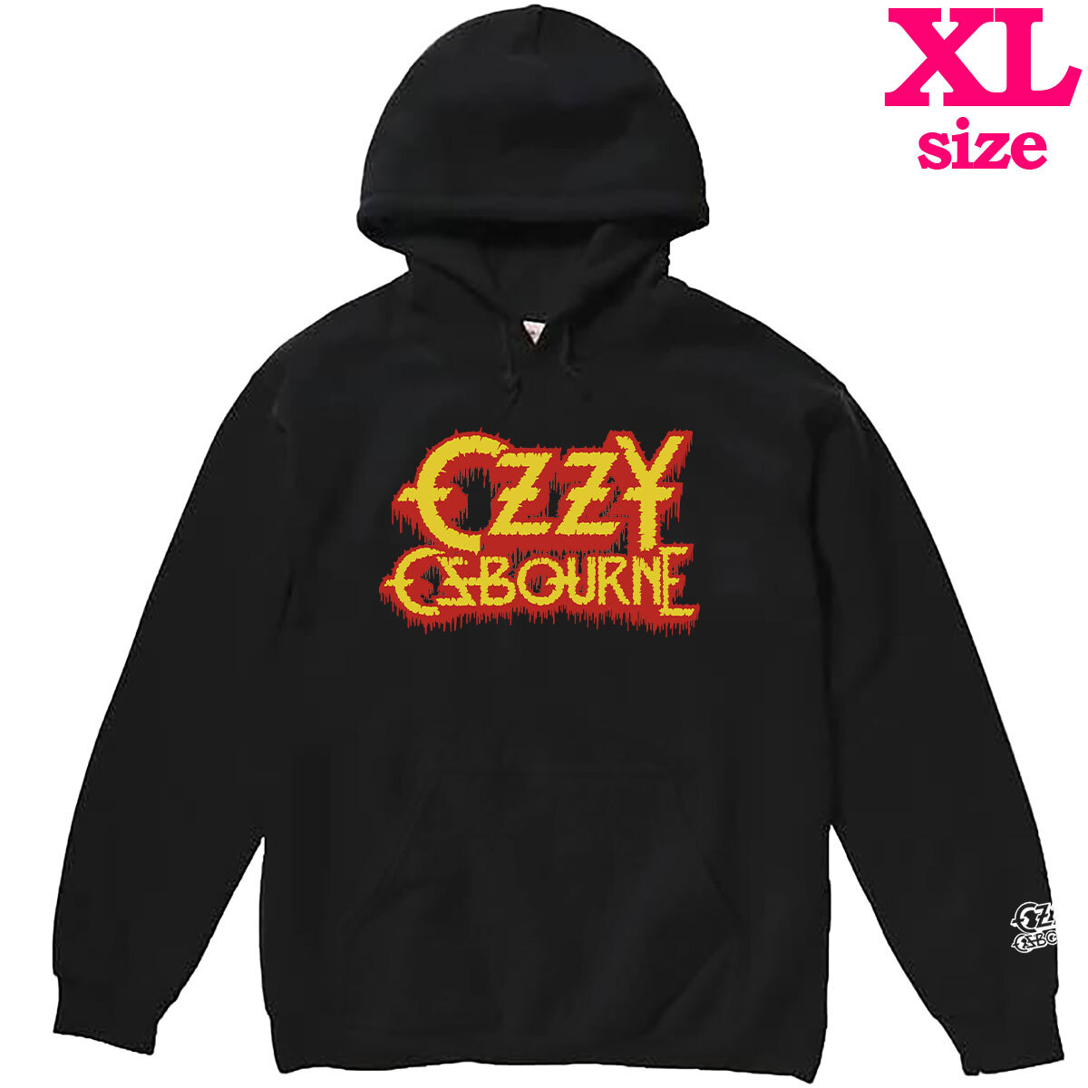 オジー オズボーン 柄 デザインロゴ プリント 裏起毛 プルオーバー パーカー HOODIE シンプル カジュアル 8oz ユニセックス XL拍卖