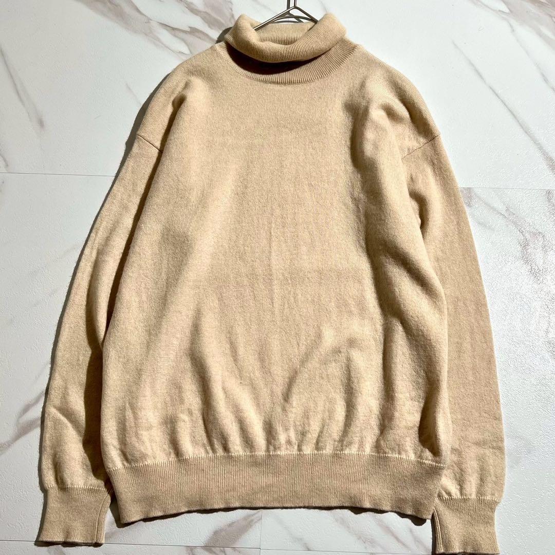 【極美品/カシミヤ100%】Brunello Cucinelli ブルネロクチネリ タートルネックセーター ニット カシミア ストレッチ ベージュ系拍卖