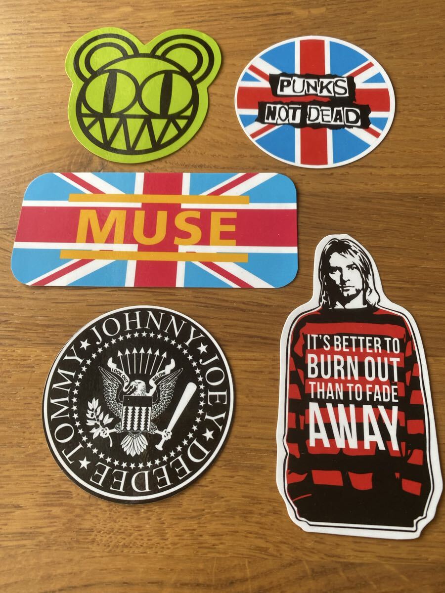 ロックバンド ステッカー5枚セット カート・コバーン、MUSEなど拍卖