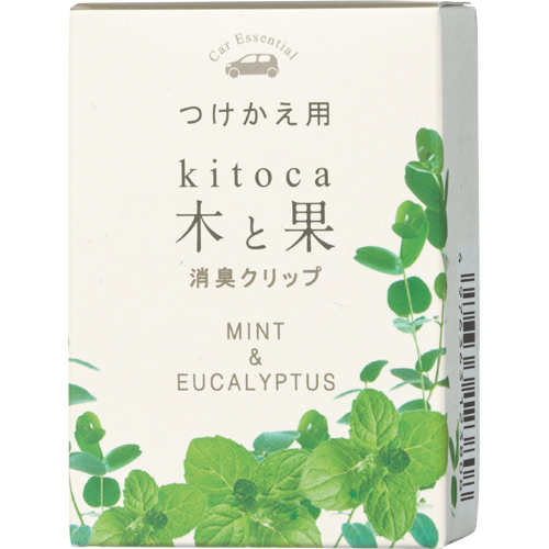 車用消臭・芳香剤 木と果(消臭クリップ)ミント&ユーカリ(つけかえ用5ml) エアコンルーバー取付タイプ/日本製 sangoaroma拍卖