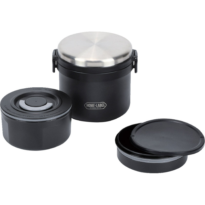 ホームレーベル 全真空ステンレスランチジャー1000 HB-5665 【単品】拍卖