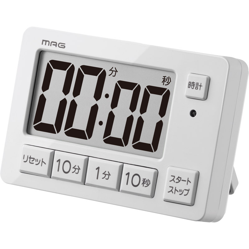 マグ 時計付き音量切替消音機能付タイマー ヒカルン TM-608 LGY-Z 【単品】拍卖