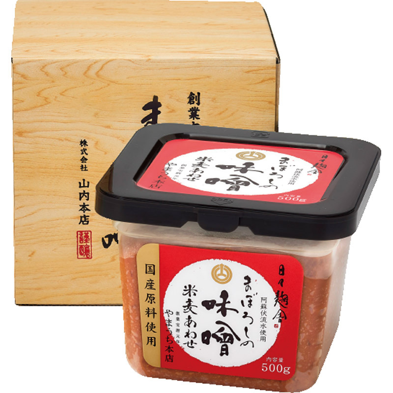 山内本店 まぼろしの味噌 米麦あわせ【箱入り】500g 4862 【単品】拍卖