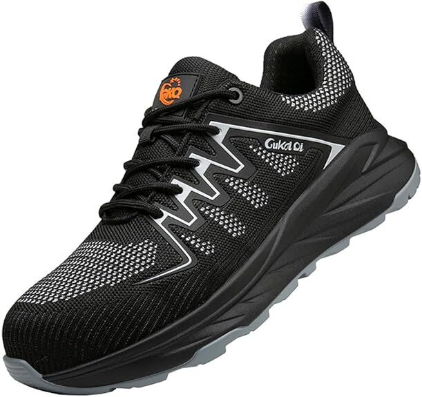 安全靴 軽量 作業靴 ワークシューズ 通気性 厚底 ローカット 耐摩耗 防滑 サイズ:25.5cm拍卖