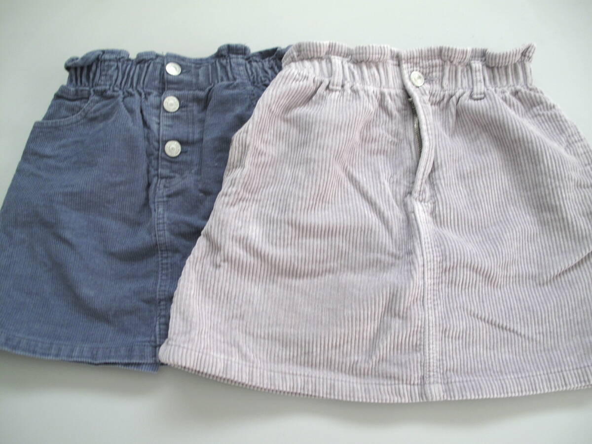 **ZARA ザラ 女の子 コーデュロイ 台形スカート 2枚 150 & 160拍卖