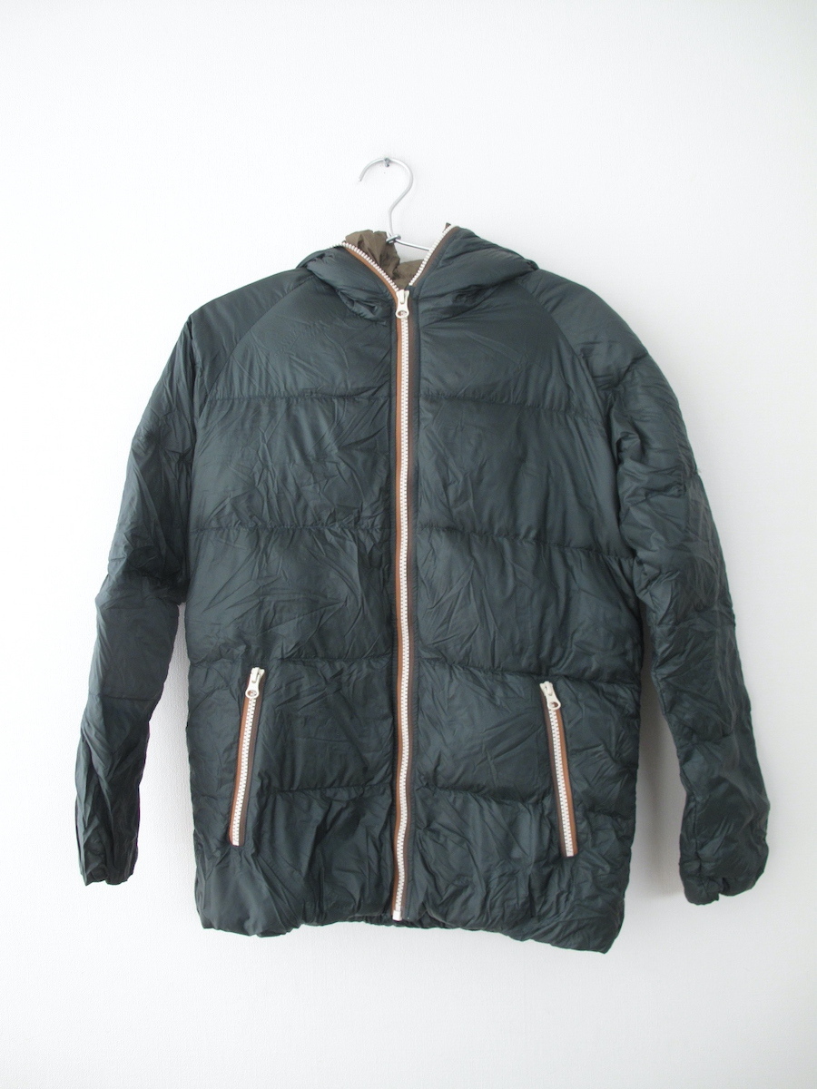 **BEAMS ビームス キッズ用 ダウンジャンパー カーキ色 男の子 160拍卖