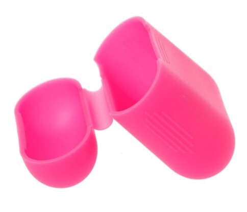 Airpods シリコン製 ソフトケースカバー ピンク 充電可能 エアポッド apple アップル Lightning拍卖