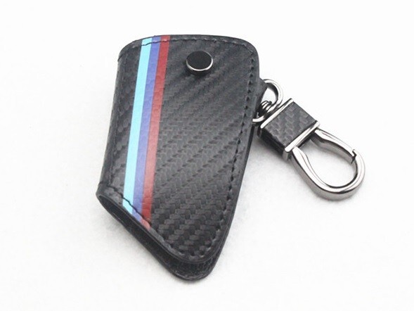 綾織カーボン柄 BMW用 スマートキーケース Mカラーライン入り タイプC拍卖