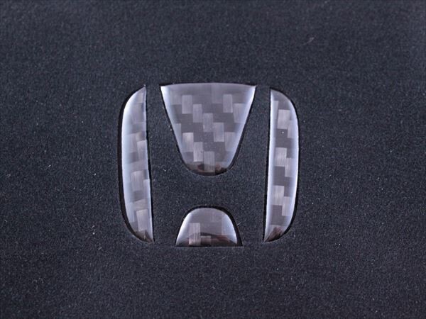 HONDA ホンダ カーボン製 ハンドル エンブレム デコレーショントリム ブラックカーボン ステッカータイプ ステアリング拍卖