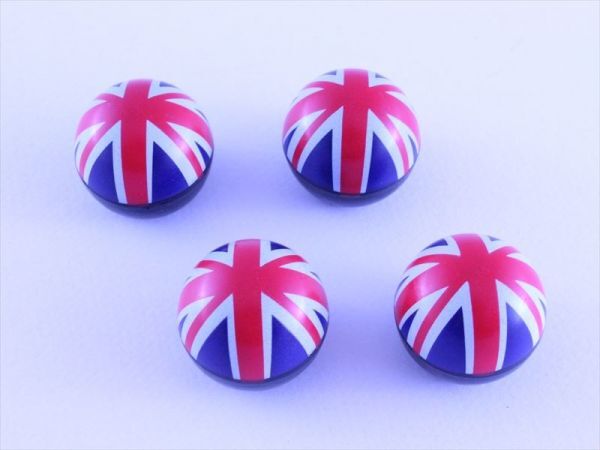 エアバルブキャップ ユニオンジャック柄 球体タイプ 4個セット BMW MINI(ミニ)などに エアーバルブキャップ拍卖