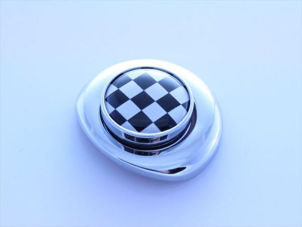 BMW MINI エンジンスタートボタンカバー チェッカーフラッグ×メッキ R55/R56/R57/R58/R59/R60/R61などに拍卖