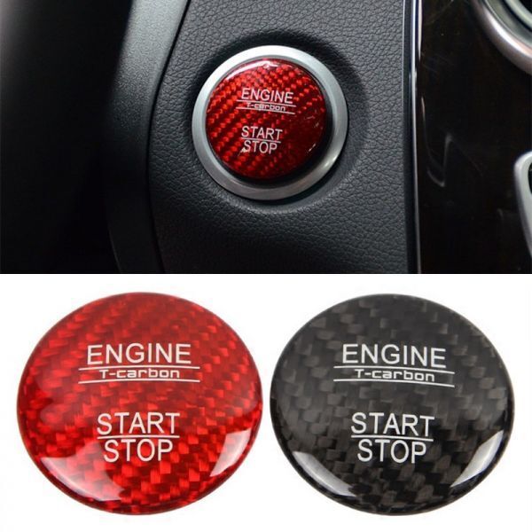 ベンツ エンジン スタート ボタン カバー ブラック カーボン製 A/B/C/E/GLC/GLE/GLA/CLAクラスなど メルセデスベンツ拍卖