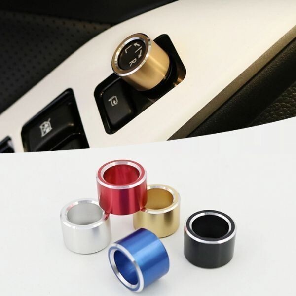 SUBARU / TOYOTA ドアミラー 調整ノブ アルミ カバー レッド サイドミラー バックミラー ミラー ダイヤル スバル トヨタ拍卖