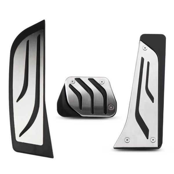 BMW ステンレス製 ペダル カバー AT車用 アクセル/ブレーキ/フットレスト 3点セット F20 F22 F30 F32 F10 F25 F15 など ペダルカバー拍卖