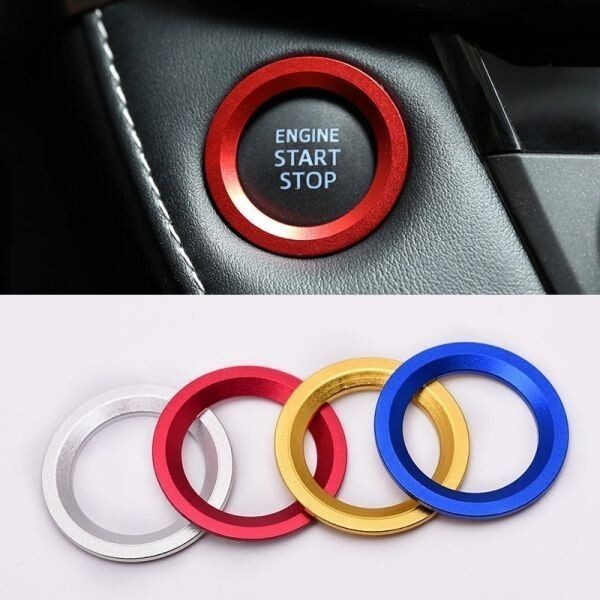 TOYOTA トヨタ エンジン スタートボタン リング ブルー スターター プッシュ スタート ストップ エンブレム ステッカー拍卖