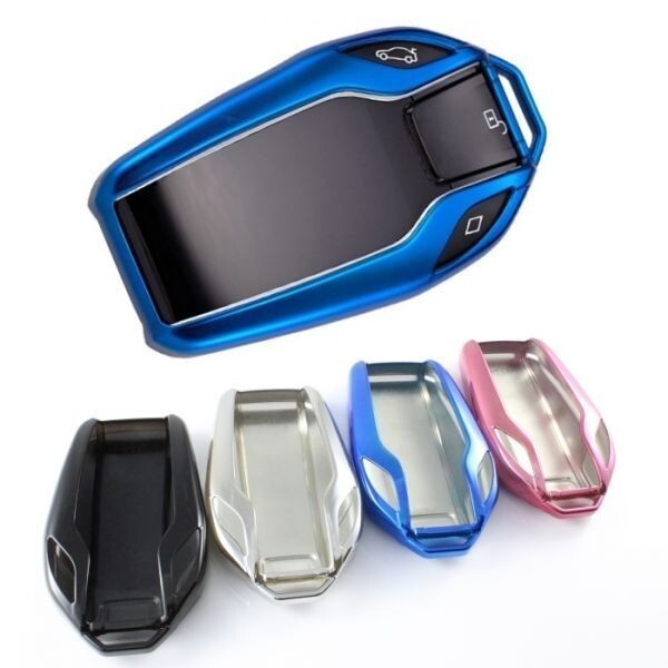 BMW ディスプレイキー用 キーカバー メタリック TPU製 ピンク キーケース メッキ BMW用 G11 G12 G30 G31 G20 など スマートキー拍卖