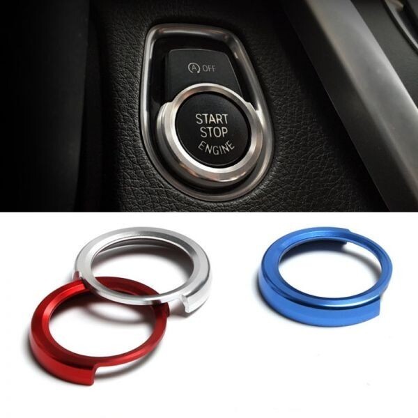 BMW エンジン スタートボタン リング レッド スターター ボタン カバー リング エンブレム アクセサリー拍卖