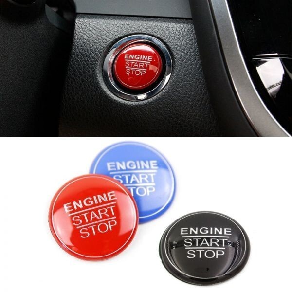 TOYOTA トヨタ エンジン スタートボタン ボタンカバー ブルー スターター プッシュ スタート ストップ エンブレム ステッカー拍卖