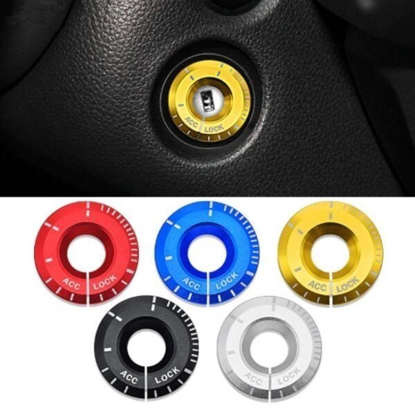 Volkswagen / AUDI キーベゼル ブラック イグニッション キー リング シリンダー カバー ステッカー フォルクスワーゲン VW アウディ拍卖