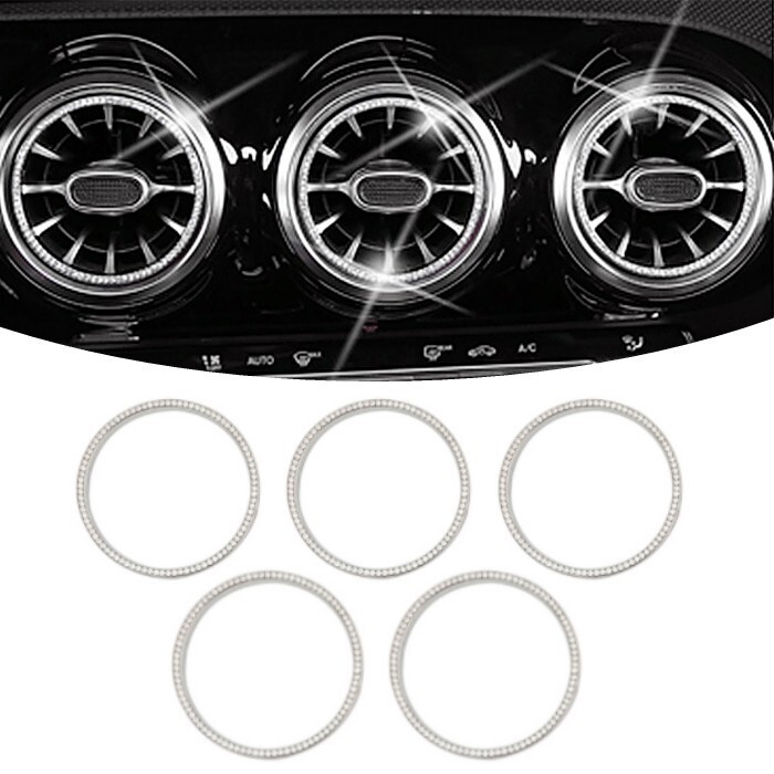 ベンツ エアコン リング クリスタル 内側タイプ 5個セット Aクラス Bクラス GLA CLA GLB など インナーリング拍卖