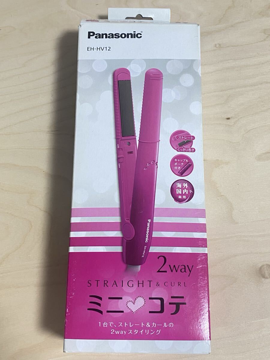 Panasonic 2Wayコンパクトミニコテ ヘア―アイロン EH−HV12 ビビットピンク拍卖