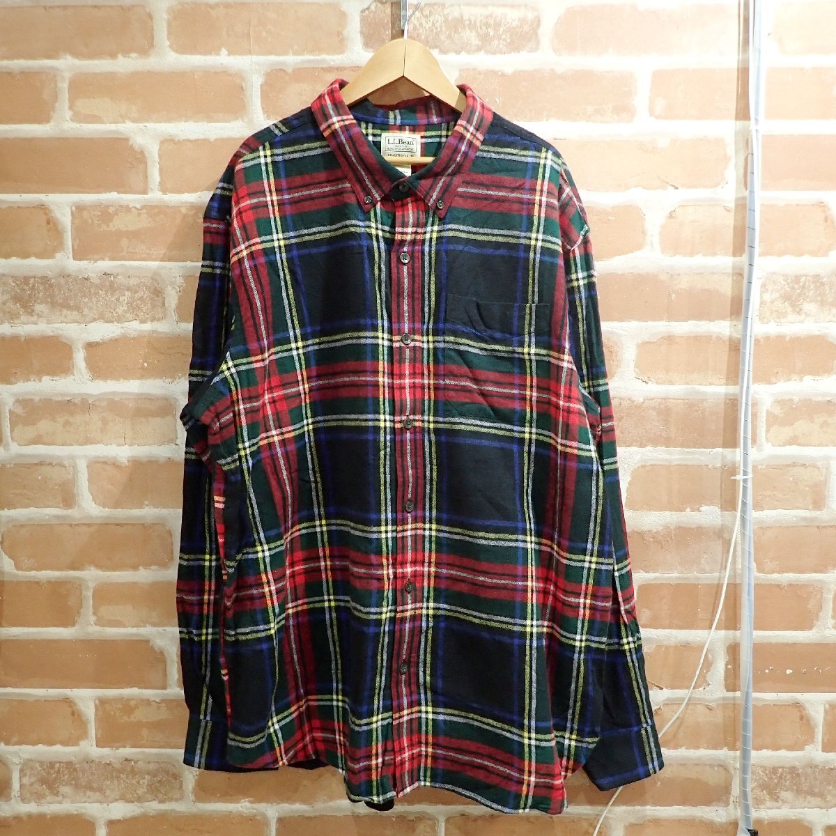 9173T 美品 L.L.Bean エルエルビーン スコッチプラッド フランネルシャツ 505750 XXLサイズ タータン柄 コットン100% ジャケット 古着 服拍卖
