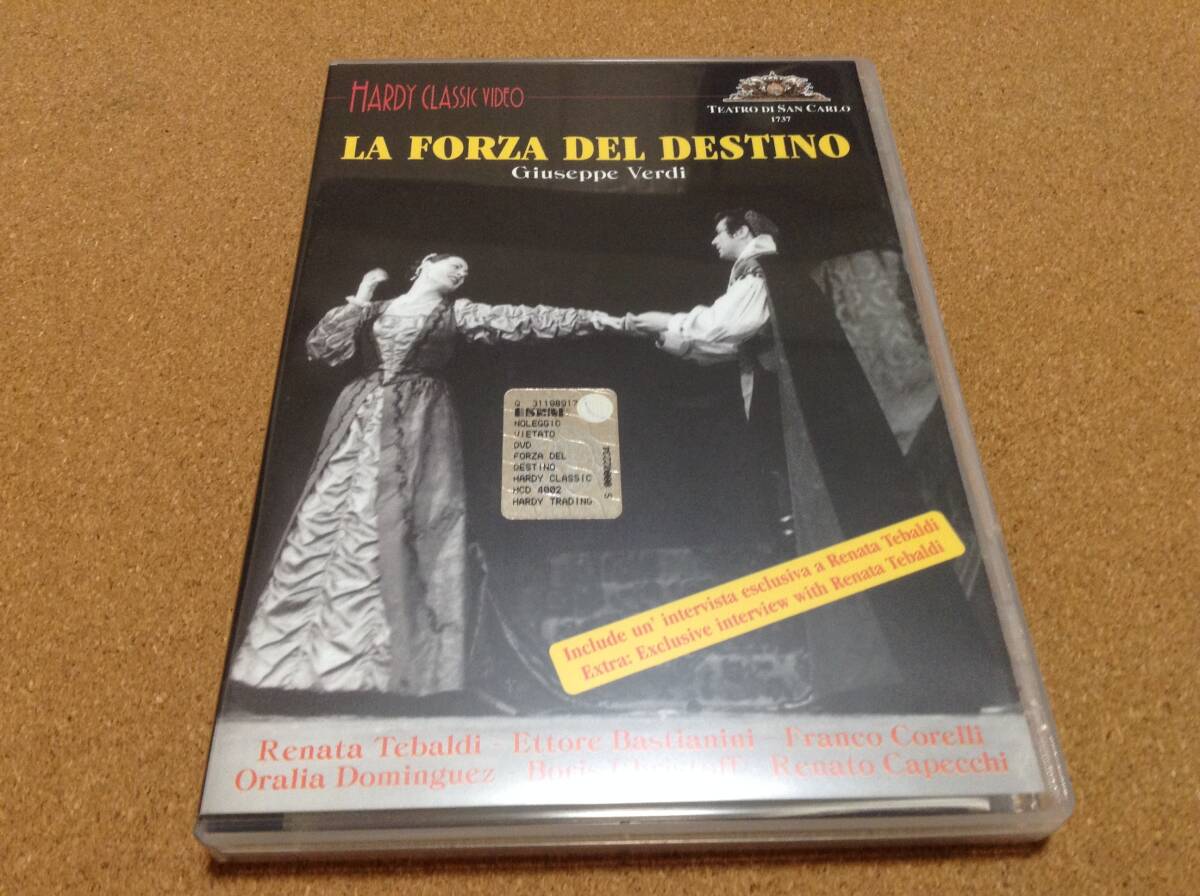 DVD/ プラデッリ、コレッリ、テバルディ / ヴェルディ:歌劇「運命の力」1958年 ナポリ・サン・カルロ劇場 la forza del destino 拍卖