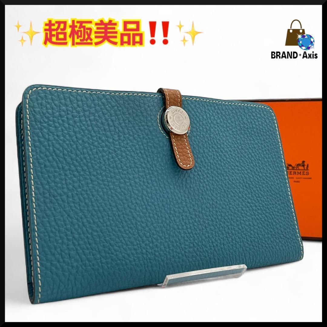 ★【超極美品】エルメス HERMES ドゴン ベルト シルバー金具 札入れ 長財布 □L刻印 メンズ レディース★拍卖