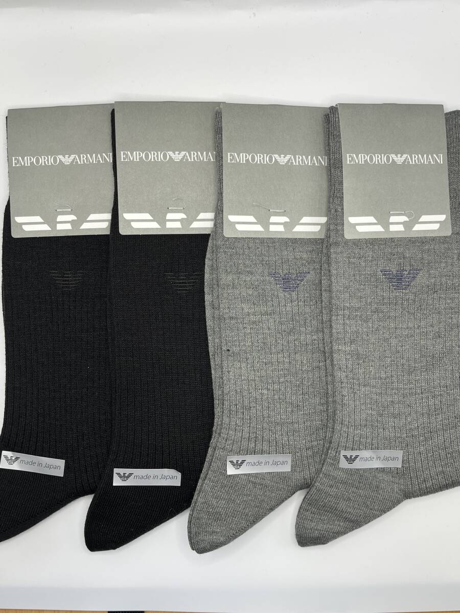 ★新品★ エンポリオ・アルマーニ メンズ ソックス 4足セット 25〜27cm ③拍卖
