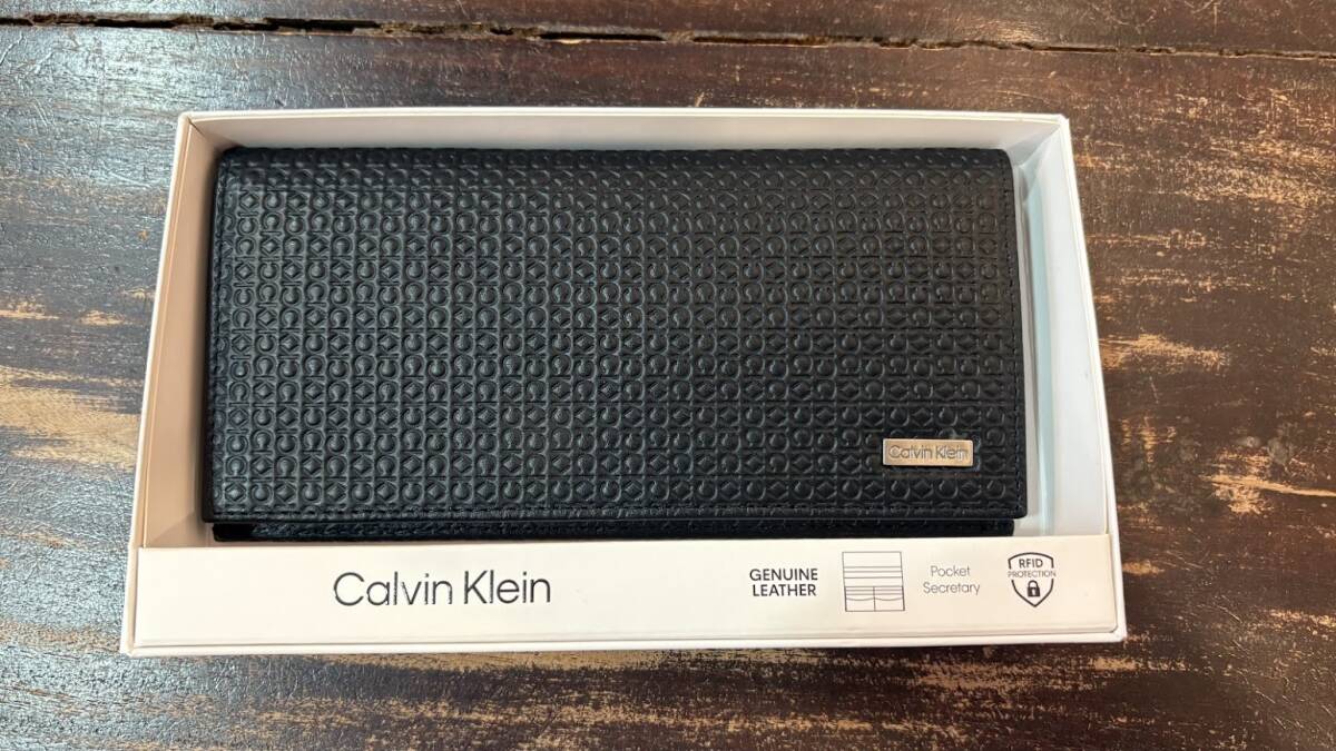 カルバンクライン CK Calvin Klein 長財布(小銭入れあり) ブラック 牛革製拍卖