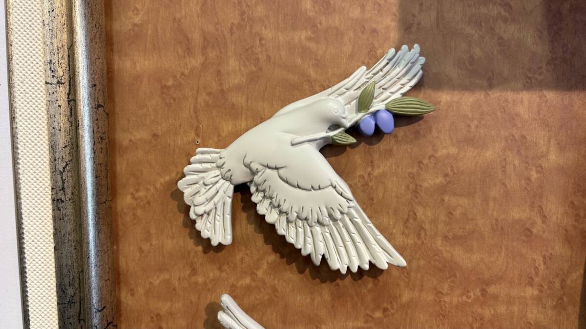 匿名配送 セトクラフト ウォールデコ ハト  オリーブ 壁飾り ウォールデコレーション ウォールデコ拍卖