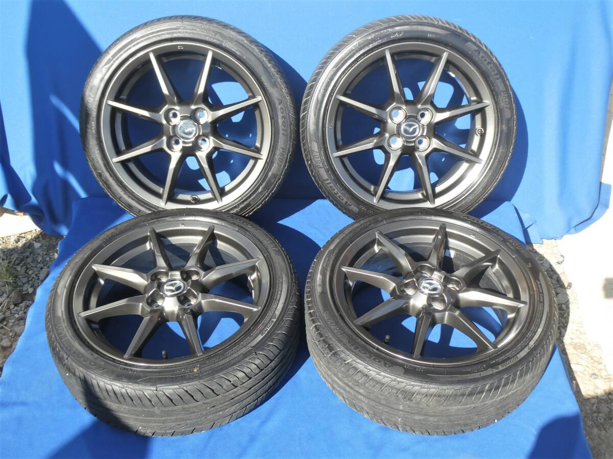 ND5RC ロードスター 純正 16インチ 6.5J +45 4穴 PCD100 195/45R16 ND 他車流用に 4本 個人宅発送可能拍卖