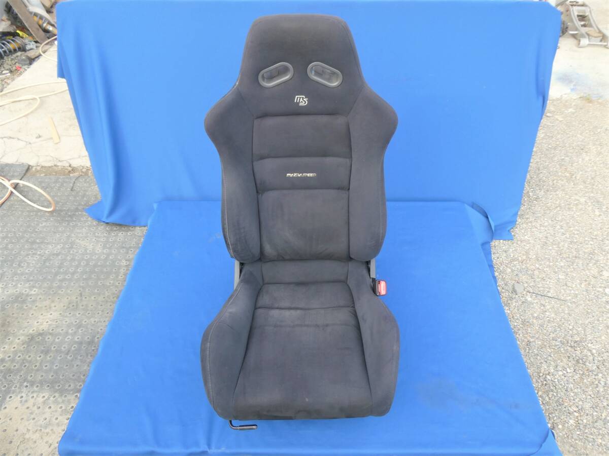 絶版 マツダスピード リクライニング スポーツ シート タイプF 右側 グレー セミバケ MAZDASPEED TypeF バケットシート NA NB ロードスター拍卖