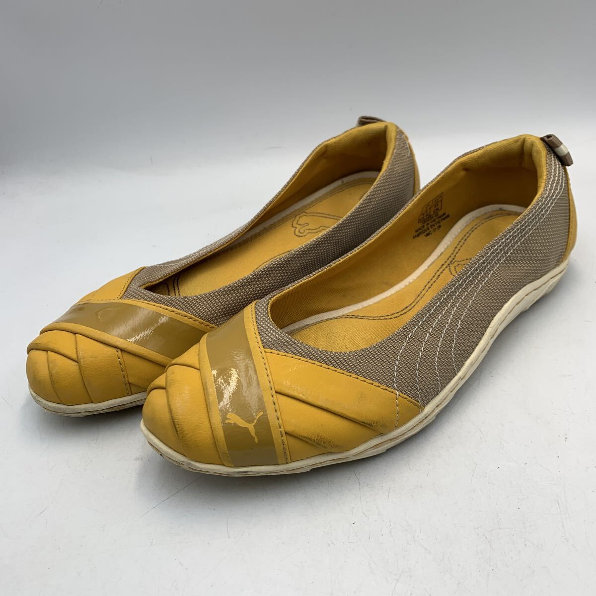 V188 PUMA プーマ レディース スリッポン スニーカー US6.5 23cm マスタード拍卖