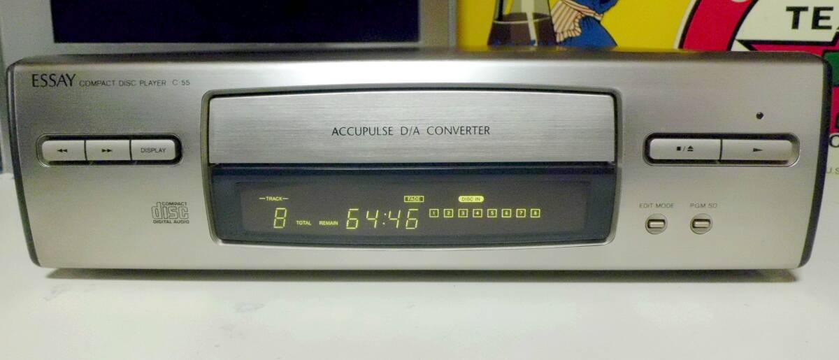 ONKYO C-55 ACCUPULSE D/A CONVERTER Compact Disc Player 動作OK! オンキヨー 小型 CDプレーヤー拍卖