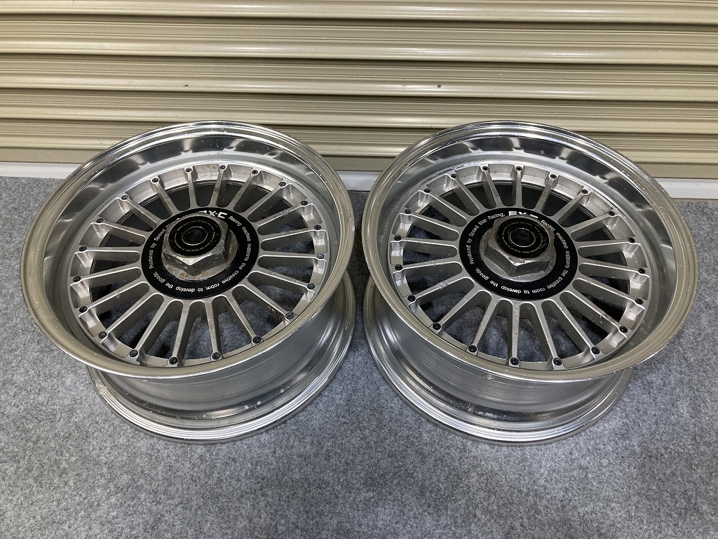 希少 当時物 SSR EX-C フィン 15インチ 7JJ +15? PCD114.3 4H 2本セット スピードスター 旧車 等 (U1626)拍卖