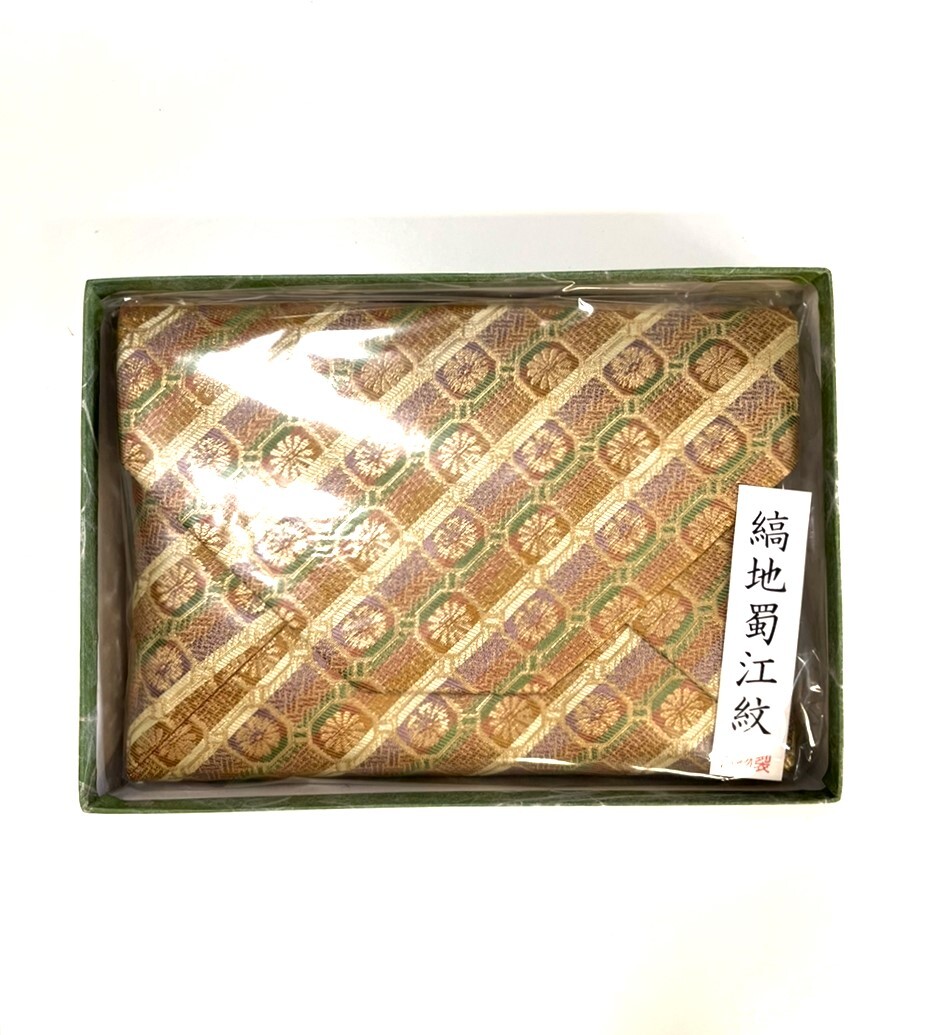花とら●リサイクル和装小物 数寄屋袋 茶道 茶道具 お茶席 小物入れ 未使用品 超美品 名物裂 縞地蜀江紋 250817拍卖