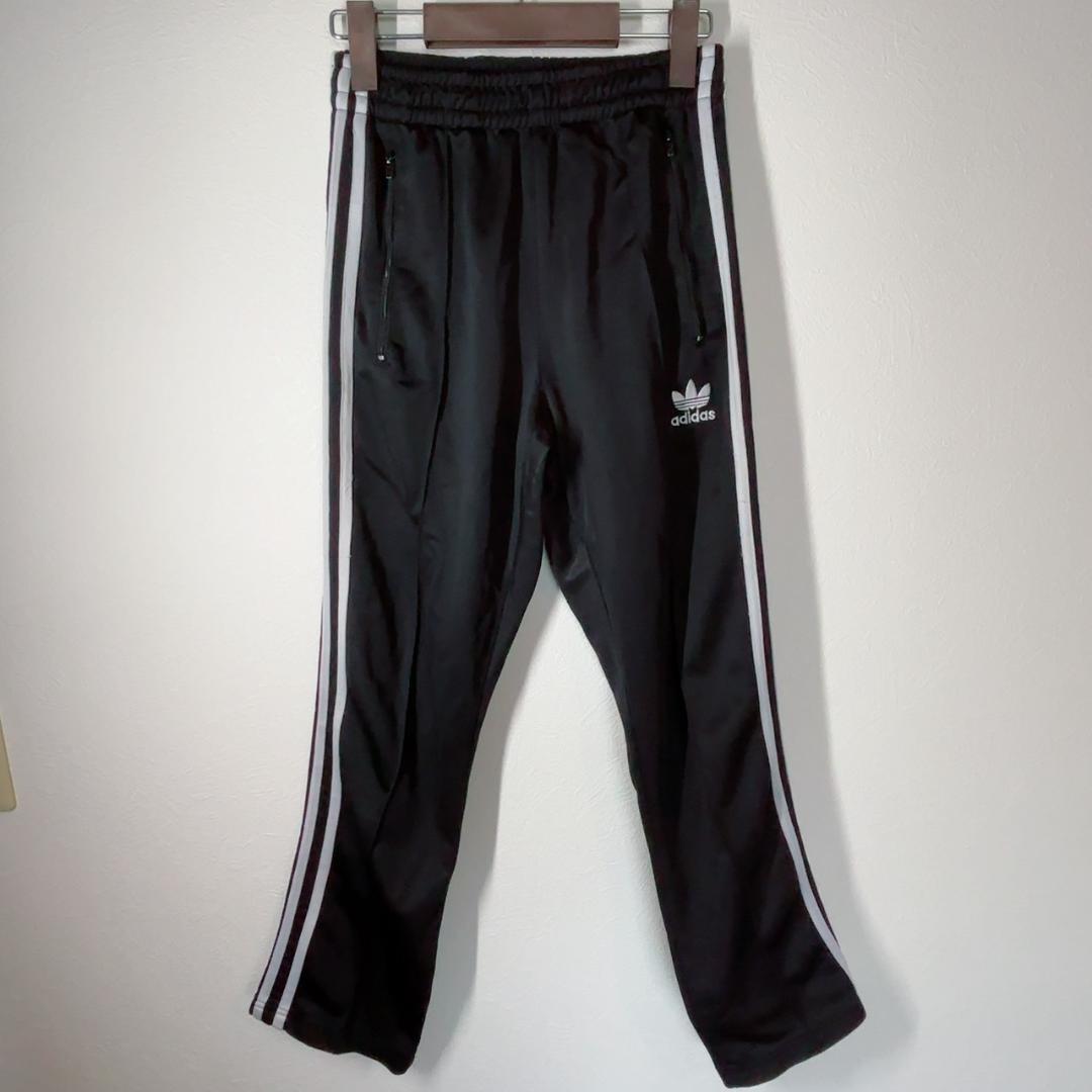 アディダスオリジナルス トレフォイル ブラック トラックパンツ Lサイズ adidas ズボン メンズ 薄手 黒 三本ライン ファイアバード拍卖