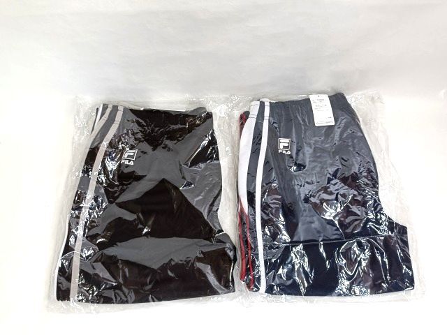 ◆新品 FILA ジャージ ズボン メンズ Mサイズ 紺 黒 2枚 まとめて/スポーツウェア ボトムス 衣類 部屋着拍卖