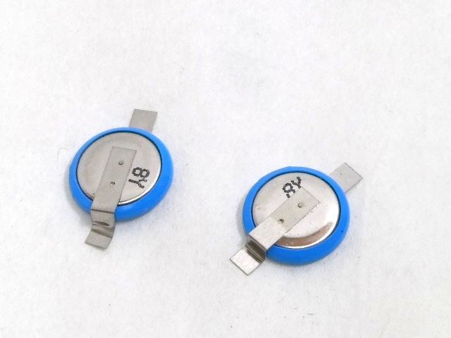 ☆SANYO ML1220 薄型 リチウム コイン 二次電池 まとめて 2個 半田付け端子付き 3V サンヨー拍卖