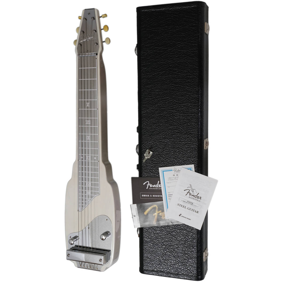 FENDER ACO FS52 Lap Steel ギター & ハードケース フェンダー 6弦 ラップスチール White Blonde ホワイト ブロンド Champion拍卖