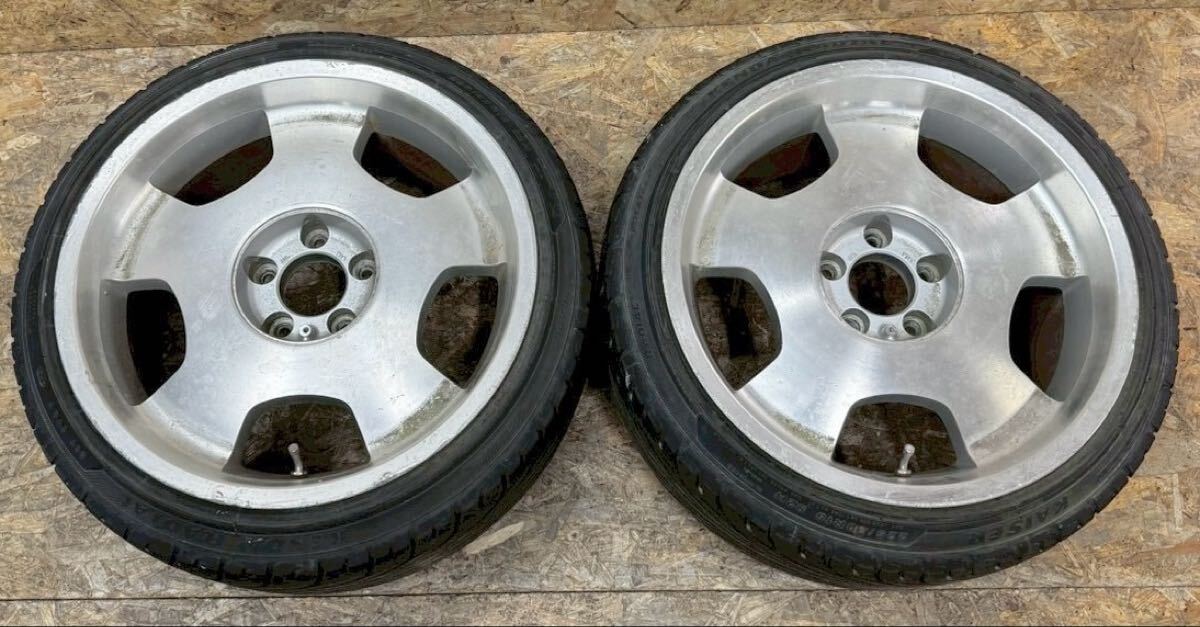 【希少!】深リム ディッシュ ホイール 18インチ 9.5J+35 PCD114.3 5穴 5H ドリケツ シルビア スカイライン JZX100 クラウン ソアラ 拍卖