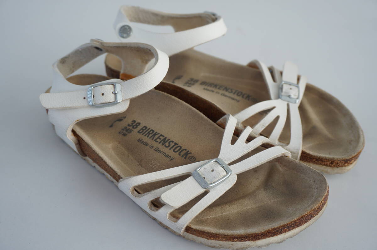 BIRKENSTOCK*38/245/24.5cm*ビルケンシュトック*サンダル/シューズ 白 ドイツ製拍卖