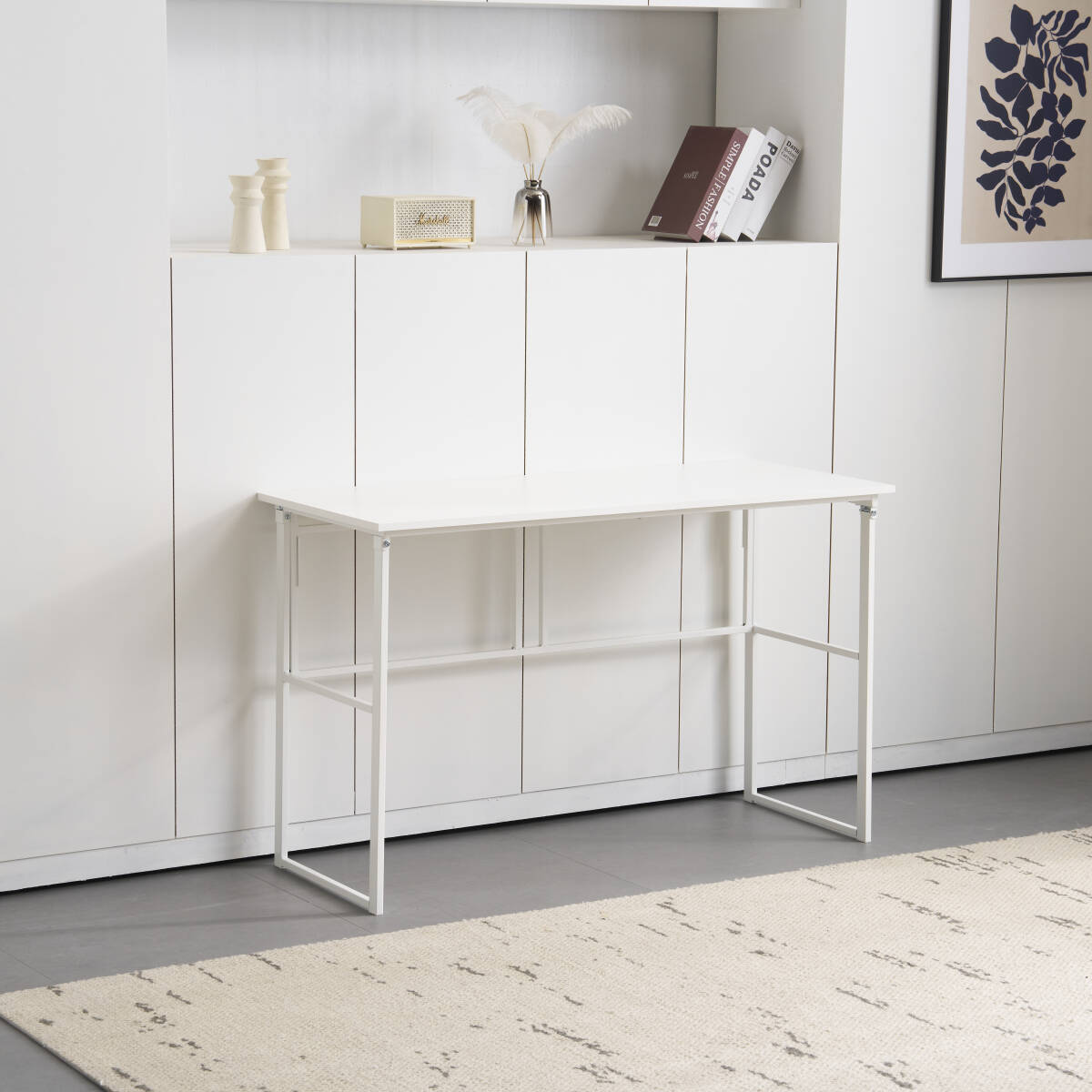 パソコンデスク シンプルワークデスク ゲーミングテーブル 幅120cm PCデスク 学習机 勉強机 折りたたみ 完成品 木製 しっかりした構造 拍卖