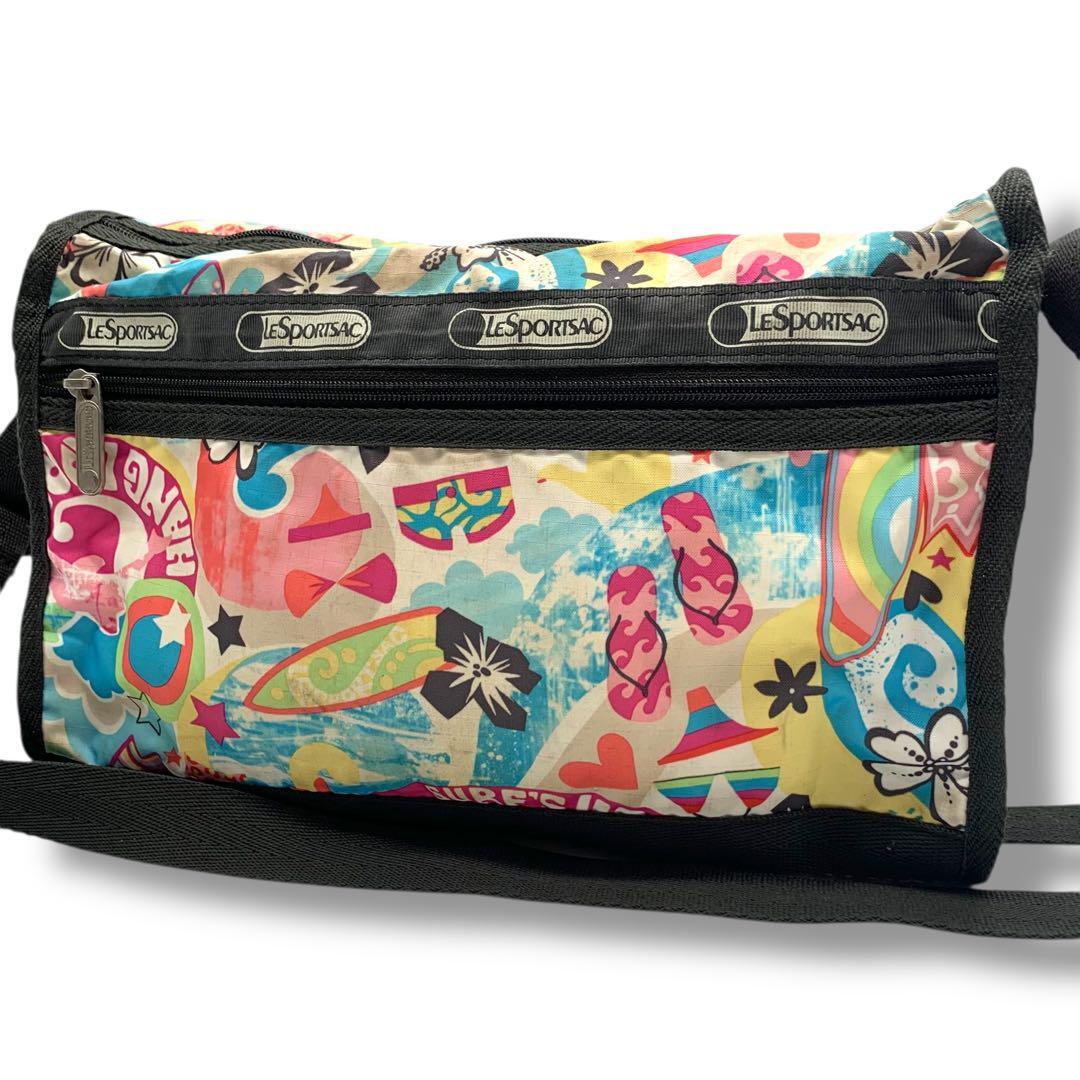 レスポートサック 総柄 ショルダー バッグ サコッシュ ナイロン拍卖