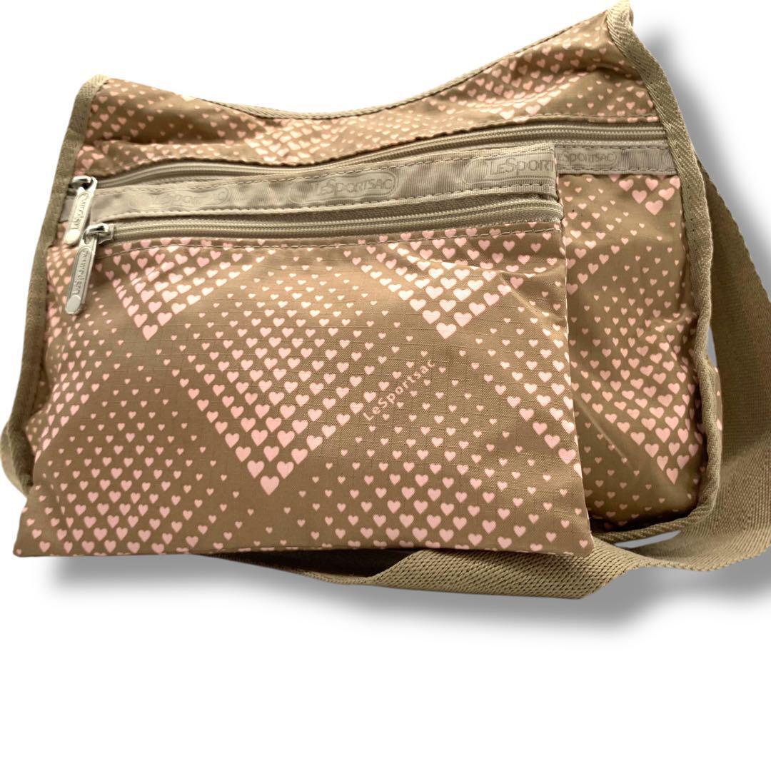 レスポートサック ポーチ付き ハート ショルダー バッグ 総柄拍卖