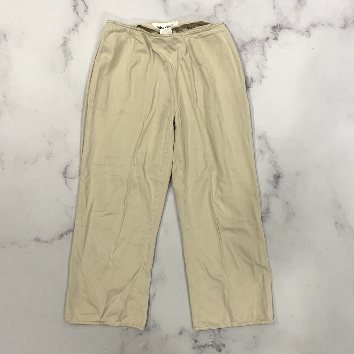 JJ ▼ 洗練されたデザイン!! Miss Chloe ミス クロエ ストレッチ素材 ストレート スラックスパンツ 40 レディース 婦人服 ボトムス拍卖